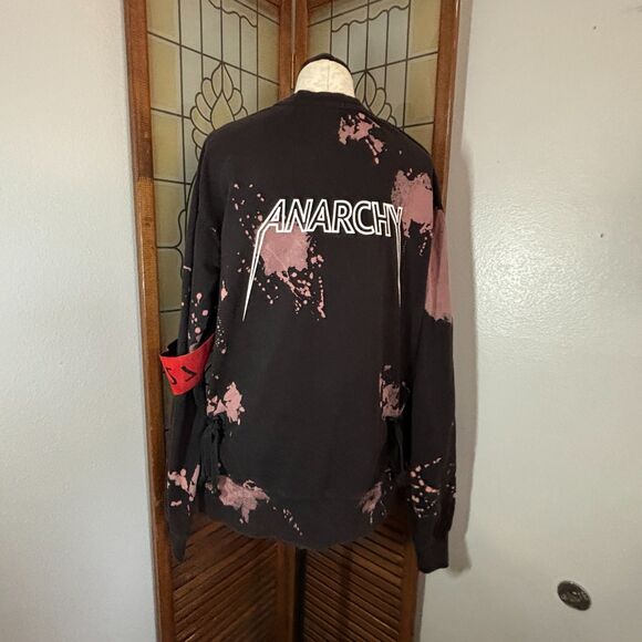 Krome Anarchy Crew Men's Pullover Goth Sweater Size L - Picture 4 of 12